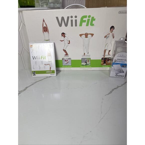 Nintendo Wii Fit Game & Balance Board W/ protective Silicone Cover. Tested Works - Picture 1 of 5